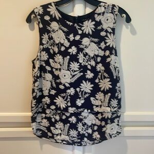 Theory printed silk blouse. Size small.